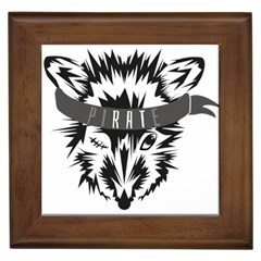 Pirate Rat Animal Pet Danger Framed Tiles by Sudhe