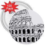 Line Art Architecture 3  Buttons (100 pack)  Front