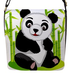 Giant Panda Bear Flap Closure Messenger Bag (s) by Sudhe