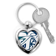 Blue Vector Car Key Chains (heart)  by Sudhe