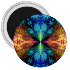 Fractal Fractal Background Design 3  Magnets by Pakrebo