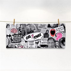 Feminism Collage  Hand Towel by Valentinaart