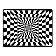 Optical Illusion Chessboard Tunnel Fleece Blanket (small) by Pakrebo