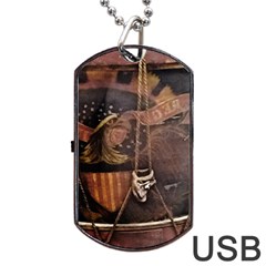 Grand Army Of The Republic Drum Dog Tag Usb Flash (two Sides) by Riverwoman