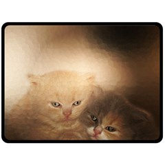 Kittens Love Fleece Blanket (large)  by LoolyElzayat