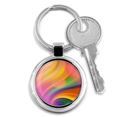 Wave Watercolor Watercolour Key Chains (round)  by Pakrebo