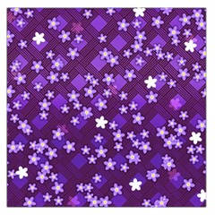 Textile Cross Pattern Square Large Satin Scarf (square)