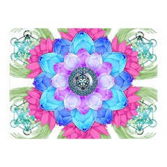 Lotus Flower Bird Metatron S Cube Double Sided Flano Blanket (mini)  by Pakrebo