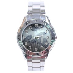 1840s Ohio Salt Glaze Stainless Steel Analogue Watch by Riverwoman