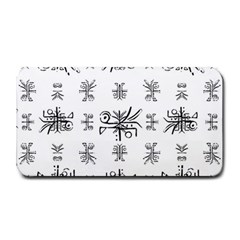 Black And White Ethnic Design Print Medium Bar Mats by dflcprintsclothing