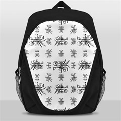 Black And White Ethnic Design Print Backpack Bag by dflcprintsclothing