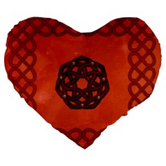 Elegant Decorative Celtic, Knot Large 19  Premium Heart Shape Cushions