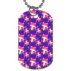 Fox And Trees Pattern Blue Dog Tag (one Side) by snowwhitegirl