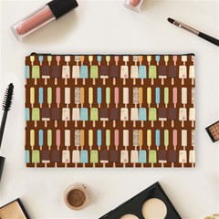 Candy Popsicles Brown Cosmetic Bag (large)