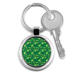 4 Leaf Clover Star Glitter Seamless Key Chains (round)  by Pakrebo