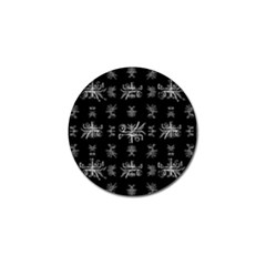 Black And White Ethnic Design Print Golf Ball Marker (4 Pack) by dflcprintsclothing