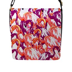 Flamingos Flap Closure Messenger Bag (l) by StarvingArtisan