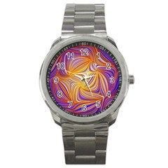 Electric Field Art Lii Sport Metal Watch by okhismakingart