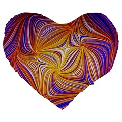 Electric Field Art Lii Large 19  Premium Heart Shape Cushions by okhismakingart