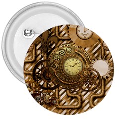 Wonderful Steampunk Design, Awesome Clockwork 3  Buttons by FantasyWorld7