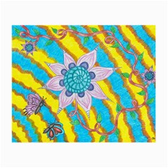 Tie-dye Flower And Butterflies Small Glasses Cloth by okhismakingart