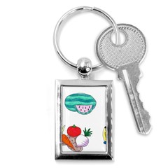 Fruits Veggies Key Chains (rectangle)  by okhismakingart