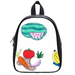 Fruits Veggies School Bag (small) by okhismakingart