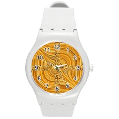 Electric Field Art Viii Round Plastic Sport Watch (m) by okhismakingart