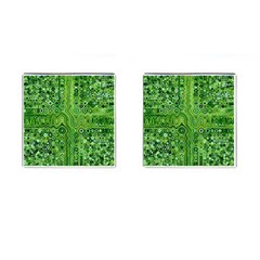 Electric Field Art Xii Cufflinks (square) by okhismakingart