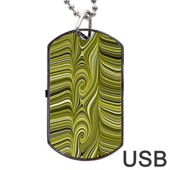 Electric Field Art Xxxiv Dog Tag Usb Flash (two Sides) by okhismakingart