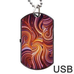 Electric Field Art Liv Dog Tag Usb Flash (two Sides) by okhismakingart