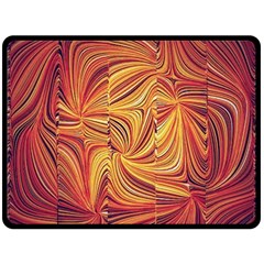 Electric Field Art Lv Fleece Blanket (large)  by okhismakingart