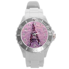 Ooh Lala Round Plastic Sport Watch (l) by arwwearableart