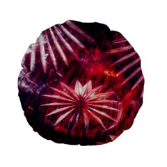 Faded Crystal Flower Standard 15  Premium Round Cushions by okhismakingart