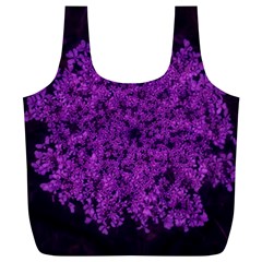 Queen Annes Lace In Purple Full Print Recycle Bag (xl) by okhismakingart