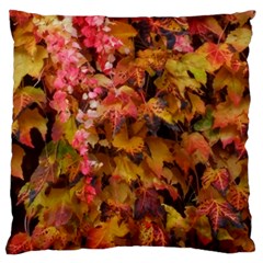 Red And Yellow Ivy Large Flano Cushion Case (two Sides) by okhismakingart