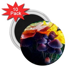 Mushrooms 2 25  Magnets (10 Pack)  by okhismakingart