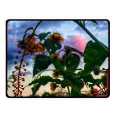 Sunflowers And Wild Weeds Double Sided Fleece Blanket (small)  by okhismakingart