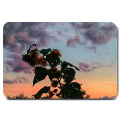 Sunflower Sunset Large Doormat  by okhismakingart