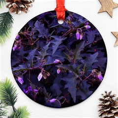 Purple Nettles Ornament (round) by okhismakingart