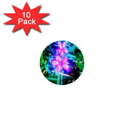 Glowing Flowers 1  Mini Buttons (10 Pack)  by okhismakingart