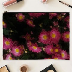 Purple Flowers With Yellow Centers Cosmetic Bag (xxxl) by okhismakingart