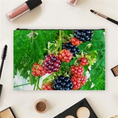 Blackberries Cosmetic Bag (large) by okhismakingart