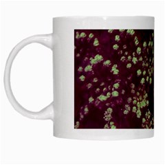 Pink And Green Queen Annes Lace (up Close) White Mugs by okhismakingart