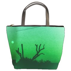 Creepy Green Scene Bucket Bag