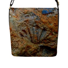 Shell Fossil Flap Closure Messenger Bag (l) by okhismakingart