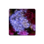 Hydrangea Arrangement II (Blue Tint) Square Magnet Front