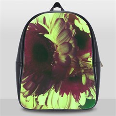 Green Glowing Flower School Bag (xl) by okhismakingart