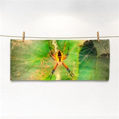 Orb Spider Hand Towel by okhismakingart