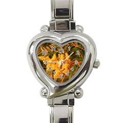 Yellow Sideways Sumac Heart Italian Charm Watch